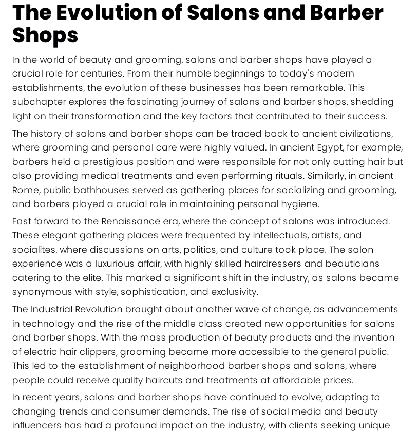 Ultimate Salon and Barber Shop Guide
